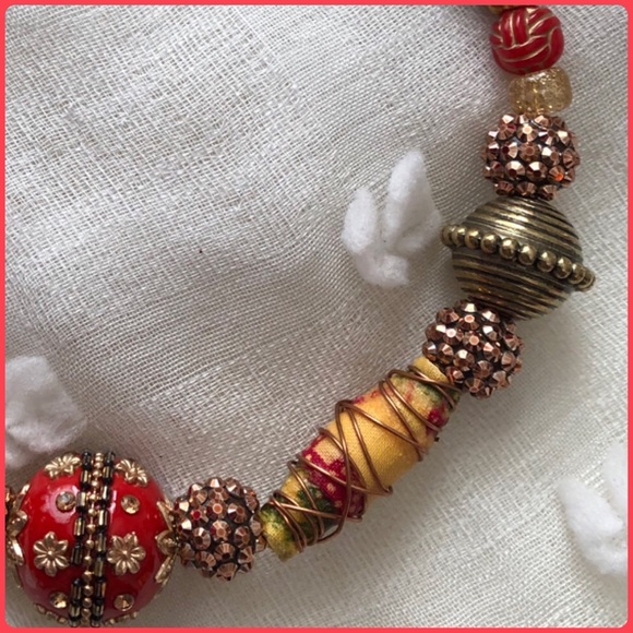 Fabric beads choker - Picture 8 of 10